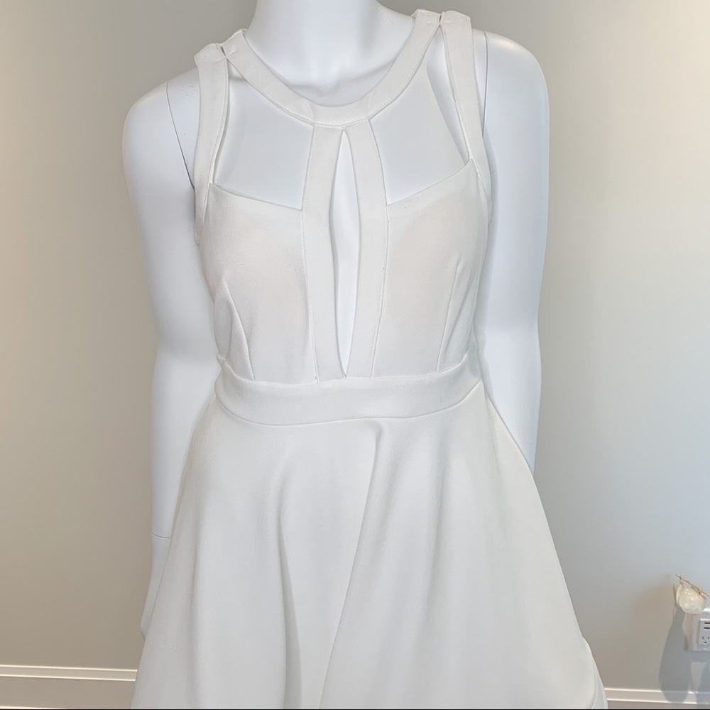 White Fit & Flare Spring Dress - Picture 3 of 4